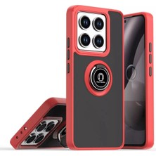 Mentra Online Xiaomi Mi 14T Pro Kılıf Montreal Yüzüklü Silikon Kapak - Kırmızı