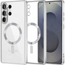 Mentra Online Samsung Galaxy S26 Ultra Kross Magneticsafe Kapak Silikon Darbeye Dayanıklı Tam Uyumlu - Gümüş
