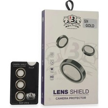 Mentra Online Samsung Galaxy S24 Bilvis Titan Kamera Lens Darbeye Dayanıklı Ince Hafif - Gold