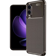 Mentra Online Samsung Galaxy S25 Edge Kılıf Auto Focus Karbon Kapak - Kahverengi