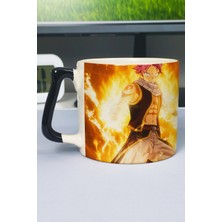 Zipzap Fairy Tail Anime Baskılı Seramik Lüks Kupa (1 Adet) Özel Siyah Kulp Dalga Kulp V1D