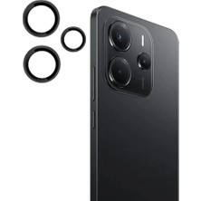 Mentra Online Joko Xiaomi Redmi Note 14 4g Pvd Metal Kamera Lens Darbeye Dayanıklı Tam Uyumlu - Siyah