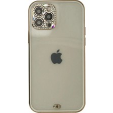 Mentra Online Apple Iphone 12 Pro Max Kılıf Liva Taşlı Silikon - Beyaz