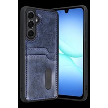 Pazarcan Galaxy A57 5g Sara Kartvizitli Deri Kılıf - Lacivert