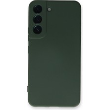 Muratech Newface  Galaxy S22 Plus Kılıf Nano Içi Kadife Silikon - Koyu Yeşil
