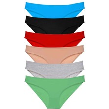 Modanı Seç 6 Adet Süper Eko Set Likralı Kadın Slip Külot Renk 2