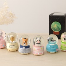 Zenviaa Büyük Cam Kar Küresi 10 cm - Pilli Işıklı Müzikli Hayvan Figürlü ZENVIAA365423
