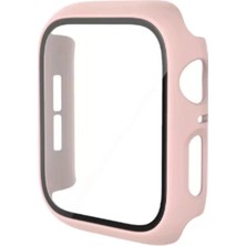 Beta Moda Hub Newface Apple Watch 42MM Camlı Kasa Ekran Koruyucu - Pembe