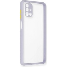 Muratech Newface  Galaxy M51 Kılıf Miami Şeffaf Silikon - Lila