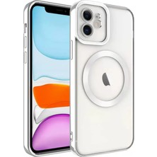 Fantastik Store Newface Apple iPhone 11 Kılıf Kross Magneticsafe Kapak - Gümüş