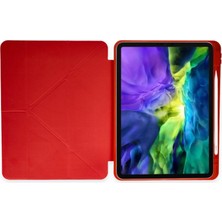 Zenviaa Samsung Galaxy T737 Tab S7 Fe 12.4 Kılıf Kalemlikli Mars Tablet Kılıfı - Kırmızı Zen