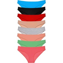 Ege Yeli 8 Adet Süper Eko Set Likralı Kadın Slip Külot Set 4