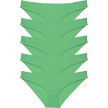 Ege Yeli 5 Adet Süper Eko Set Likralı Kadın Slip Külot Yeşil