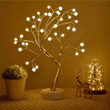 Mentra Online Işıklı Ağaç Inci LED Dekoratif Masa Üstü LED Işık