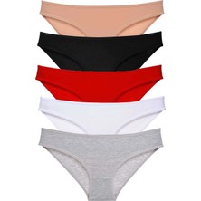 Ege Yeli 5 Adet Süper Eko Set Likralı Kadın Slip Külot Çok Renkli