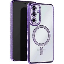 Epilons Galaxy S25 Edge Joke Simli Magneticsafe Kılıf - Derin Mor