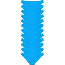 Vexor 12 Adet Süper Eko Set Likralı Kadın Slip Külot Mavi