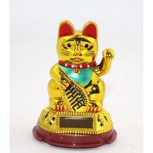 Mentra Online Güneş Enerjili Pati Salayan Şans Kedisi ( Maneki Neko ) Plastik
