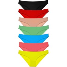 Silky Glows 7 Adet Süper Eko Set Likralı Kadın Slip Külot Çok Renkli
