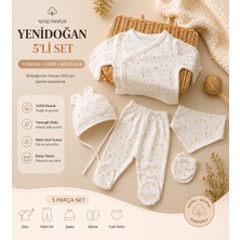 Reva Baby %100 Pamuk Yenidoğan 5’li Hastane Çıkış Seti