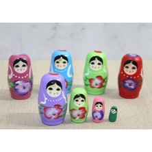 Store 4'lü Ahşap Matruşka 8 cm