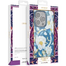 Zenviaa Onegif Apple Iphone 15 Pro Flower Series Magsafe Kapak - Gri ZENVIAA365423