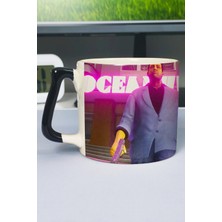 Zipzap Gta Vice City Baskılı Seramik Lüks Kupa (1 Adet) Özel Siyah Kulp Dalga Kulp V1D
