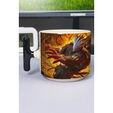 Zipzap Baldur's Gate 3 Baskılı Seramik Lüks Kupa (1 Adet) T Şeklinde Özel Siyah Kulp Dalga Kulp V2T