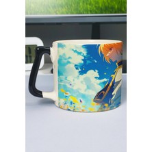 Zipzap Hunter Hunter Anime Baskılı Seramik Lüks Kupa (1 Adet) Özel Siyah Kulp Dalga Kulp V4D