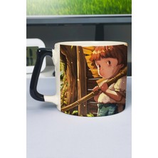 Zipzap Ateşböceklerinin Mezarı Grave Of The Fireflies Anime Baskılı Seramik Lüks Kupa (1 Adet) Özel Siyah Kulp Dalga Kulp V3D