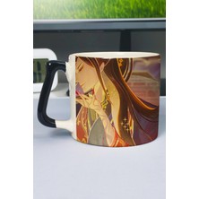 Zipzap Tian Guan Cifu Anime Baskılı Seramik Lüks Kupa (1 Adet) Özel Siyah Kulp Dalga Kulp V5D
