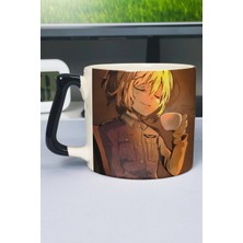 Zipzap Youjo Senki Anime Baskılı Seramik Lüks Kupa (1 Adet) Özel Siyah Kulp Dalga Kulp V5D