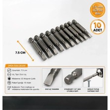 Meşem MSM029 Yuvarlak Düz Başlı Bits Vidalama Ucu Sl 5.5 x 75 mm (10 Adet)