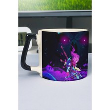 Zipzap Dead Cells Baskılı Seramik Lüks Kupa (1 Adet) Özel Siyah Kulp Dalga Kulp V3D