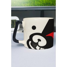 Zipzap Danganronpa Baskılı Seramik Lüks Kupa (1 Adet) Özel Siyah Kulp Dalga Kulp V4D