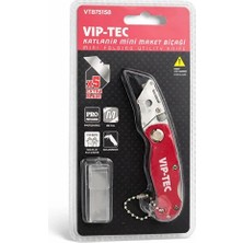 Vip-tec Katlanır Mini Maket Bıçağı, Metal Gövde, 5 Yedek Bıçaklı, Profesyonel
