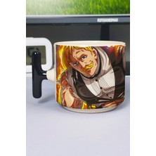 Zipzap Nanatsu No Taizai Anime Baskılı Seramik Lüks Kupa (1 Adet) T Şeklinde Özel Siyah Kulp Dalga Kulp V5T