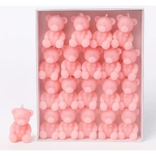 Grand Concept Store Pembe Mini Ayıcık Mum 30’lu – Süs Mum – Sevimli Dekoratif Hediyelik