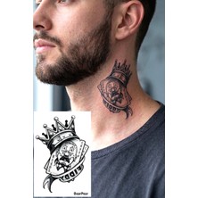 BP Tattoo Kral Tacı ve Joker Iskambil Kağıdı Temalı Geçici Dövme
