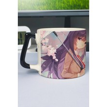 Zipzap Seishun Buta Yarou Wa Bunny Girl Senpai No Yume Wo Minai Anime Baskılı Seramik Lüks Kupa (1 Adet) Özel Siyah Kulp Dalga Kulp V4D