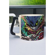 Zipzap My Hero Academia Anime Baskılı Seramik Lüks Kupa (1 Adet) Özel Siyah Kulp Dalga Kulp V2D
