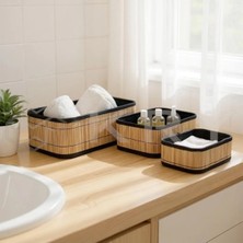 Empressco Bambu 3'lü Banyo ve Ev Içi Düzenleyici Kutular Seti