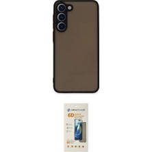 Marsilyan™- Galaxy S23 Plus Kılıf Ahenk Çizgi Serisi - Siyah 6d Mat Seramik Hayalet Nano Ekran Koruyucu