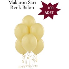 Lotus Party Makaron Sarı Balon - 100 Adet Bebe Sarı Balon