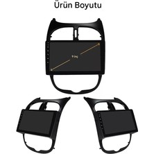 Conio Peugeot 206 1999-2010 Uyumlu 1gb Ram 16GB Android 14 Navigasyon Multimedya Tesla Ekran Kablosuz Carplay Android Auto Bluetooth Wifi Geri Görüş Kameralı