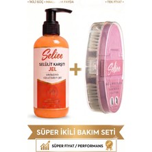 Seliee Fırça + Jel 2'li Ergonomik Doğal At Kılı Kan Dolaşımı Hızlandırıcı Pembe Selülit Fırçası - Detoks Etkili Masaj Fırçası + Özel Kutulu