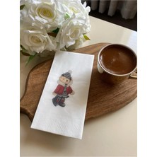 Teddy Winter Girl Baskılı Sunum Peçetesi 16LI