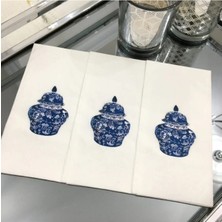 Bleu Blanc Vazo Sunum Peçetesi 16'lı