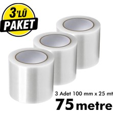 UniTape UV Katkılı Şeffaf Sera Tamir Bandı 100 mm x 25 m 3’lü Paket