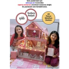 Empressco Çocuklar Için 60 cm Işıklı Ahşap Oyun Evi, Renkli ve Eğlenceli Tasarım